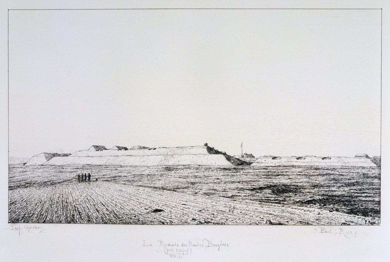 La Redoute des Haute Brugeres, Sitio de París, 1870-1871 de Paul Roux