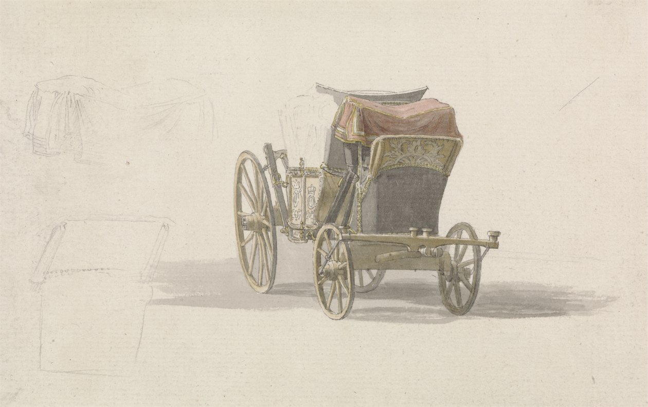 Un coche con el escudo de armas real, c.1764 de Paul Sandby