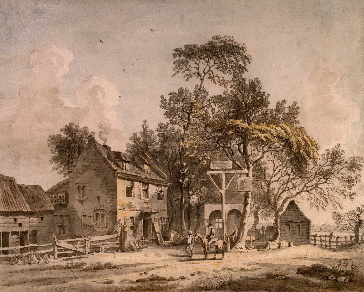 Una casa pública por Paul Sandby, RA de Paul Sandby