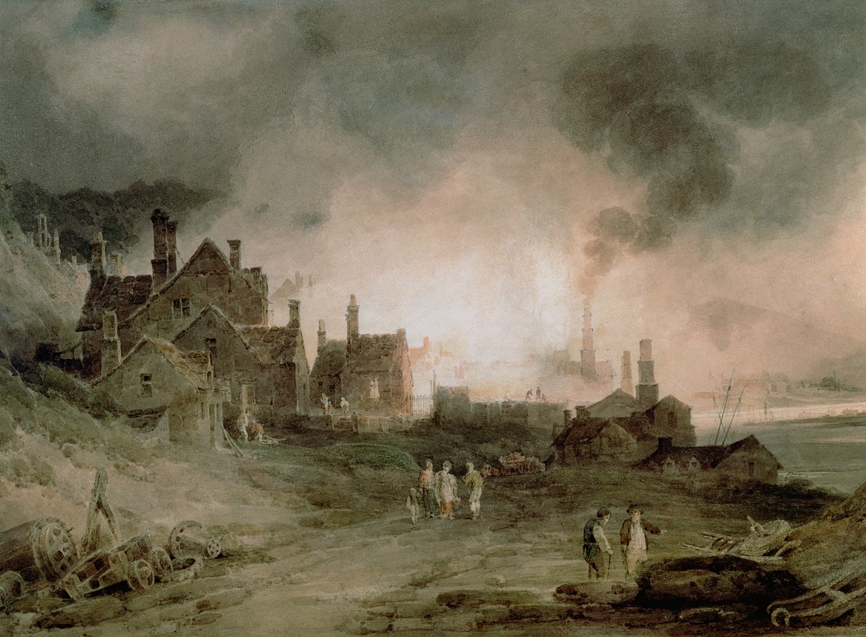 Horno de Bedlam, Madeley Dale, Shropshire, 1803 de Paul Sandby