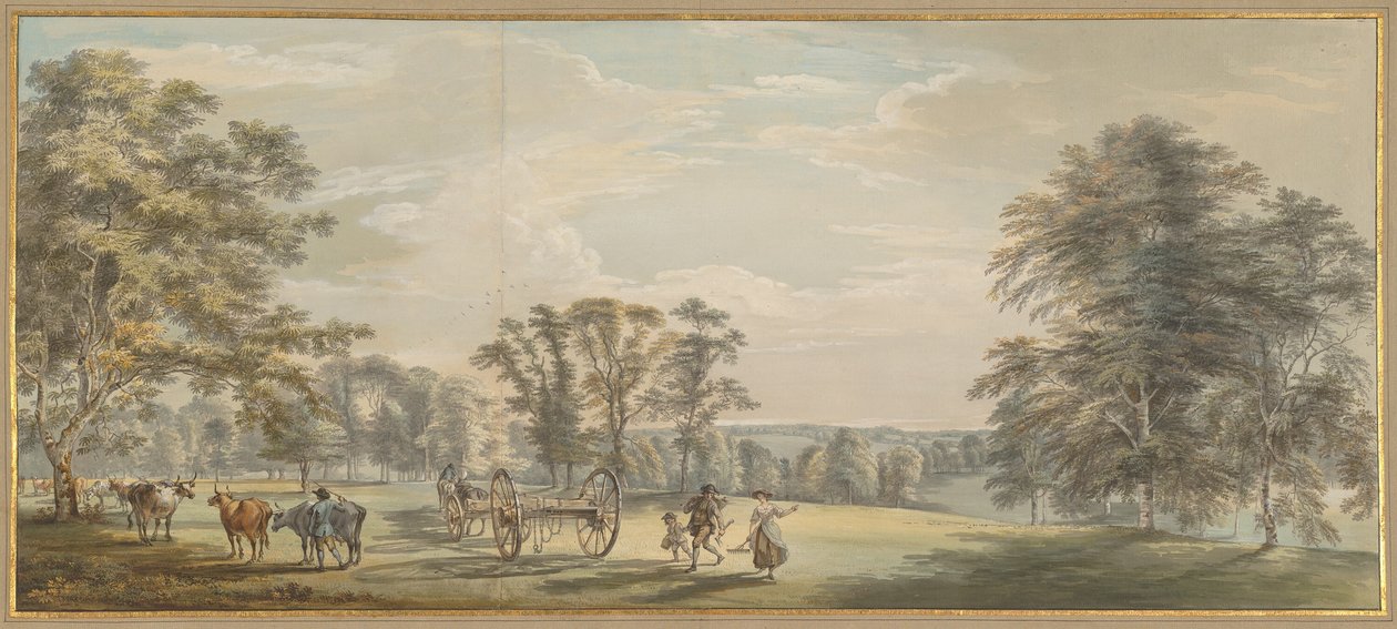 Amanecer en el parque de Luton de Paul Sandby