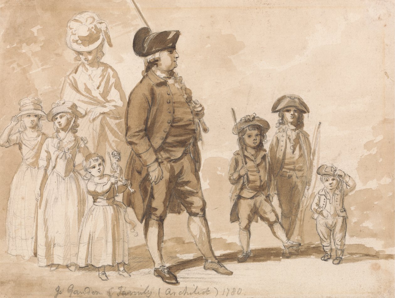 James Gandon y familia de Paul Sandby
