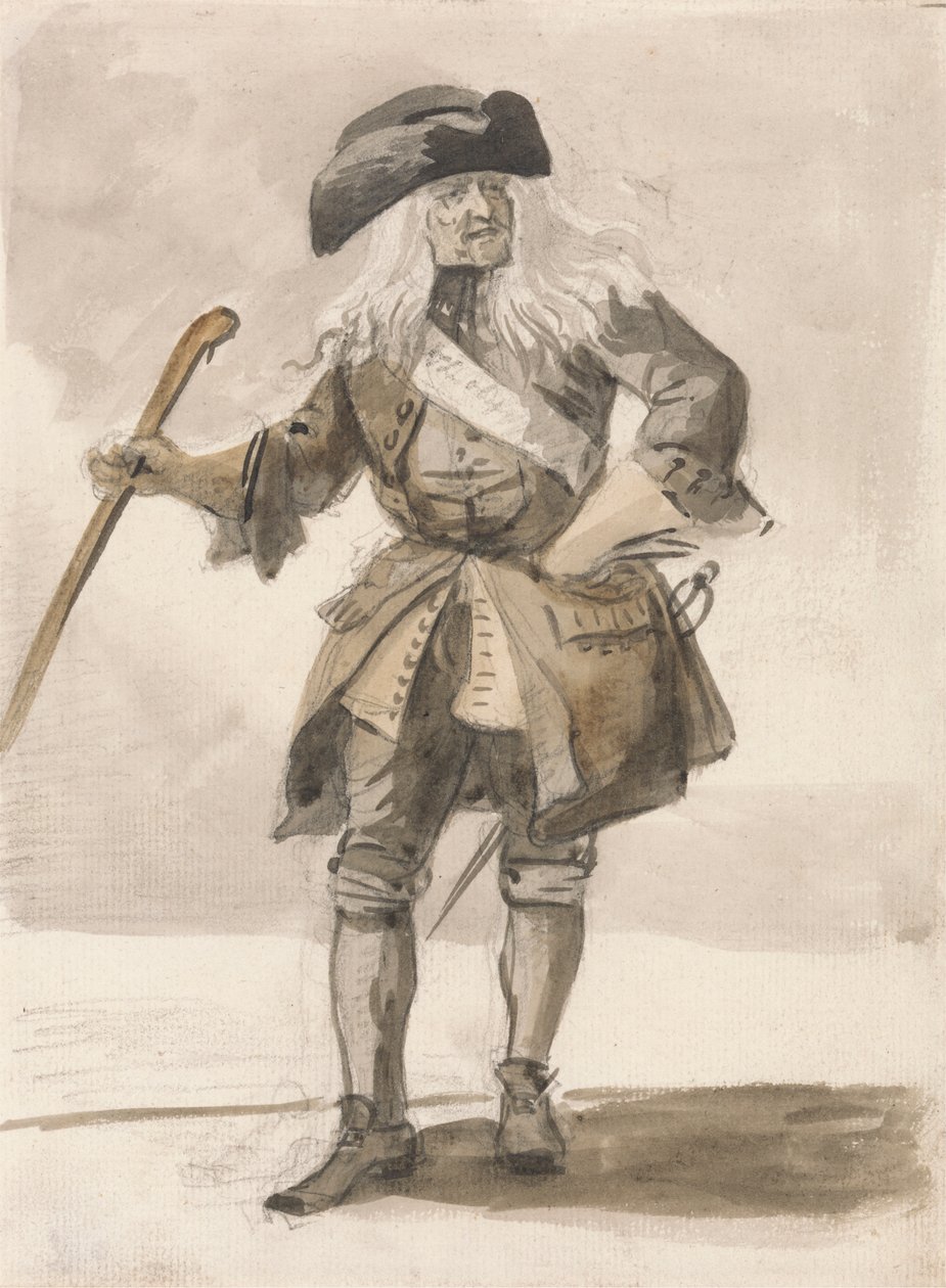 London Cries: Un hombre pavoneándose de Paul Sandby
