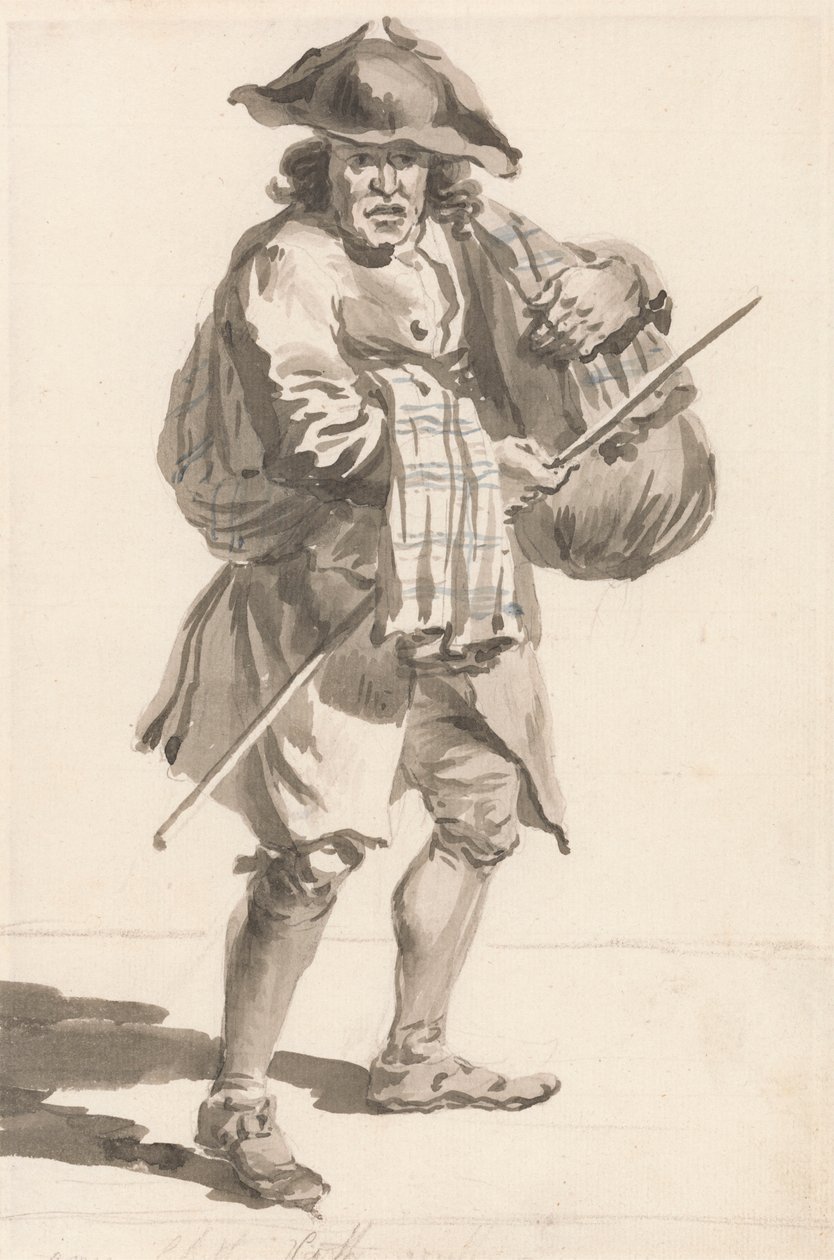 London Cries: Un hombre con un fardo, ropa vieja de Paul Sandby
