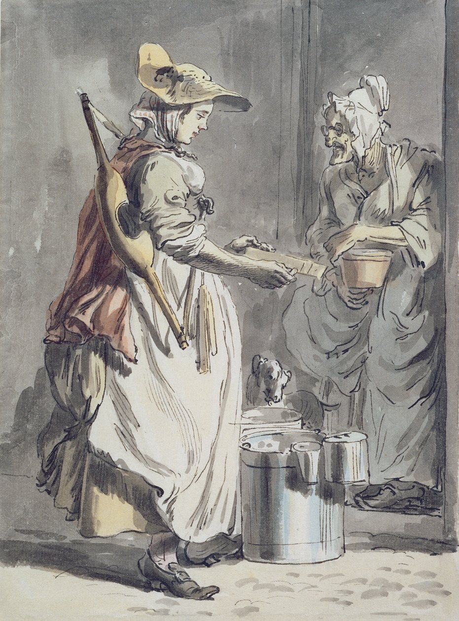 Gritos de Londres: Una Lechera, c.1759 de Paul Sandby
