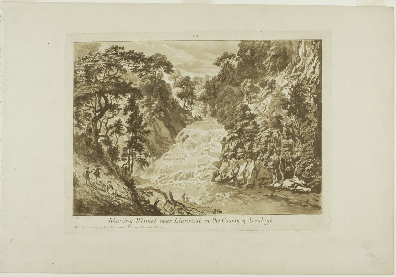 Rhaidr-y Wennel cerca de Llanrwst en el condado de Denbigh de Paul Sandby