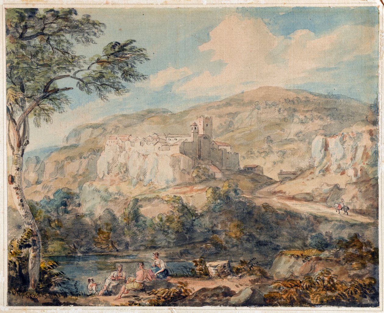 Paisaje fluvial de Paul Sandby