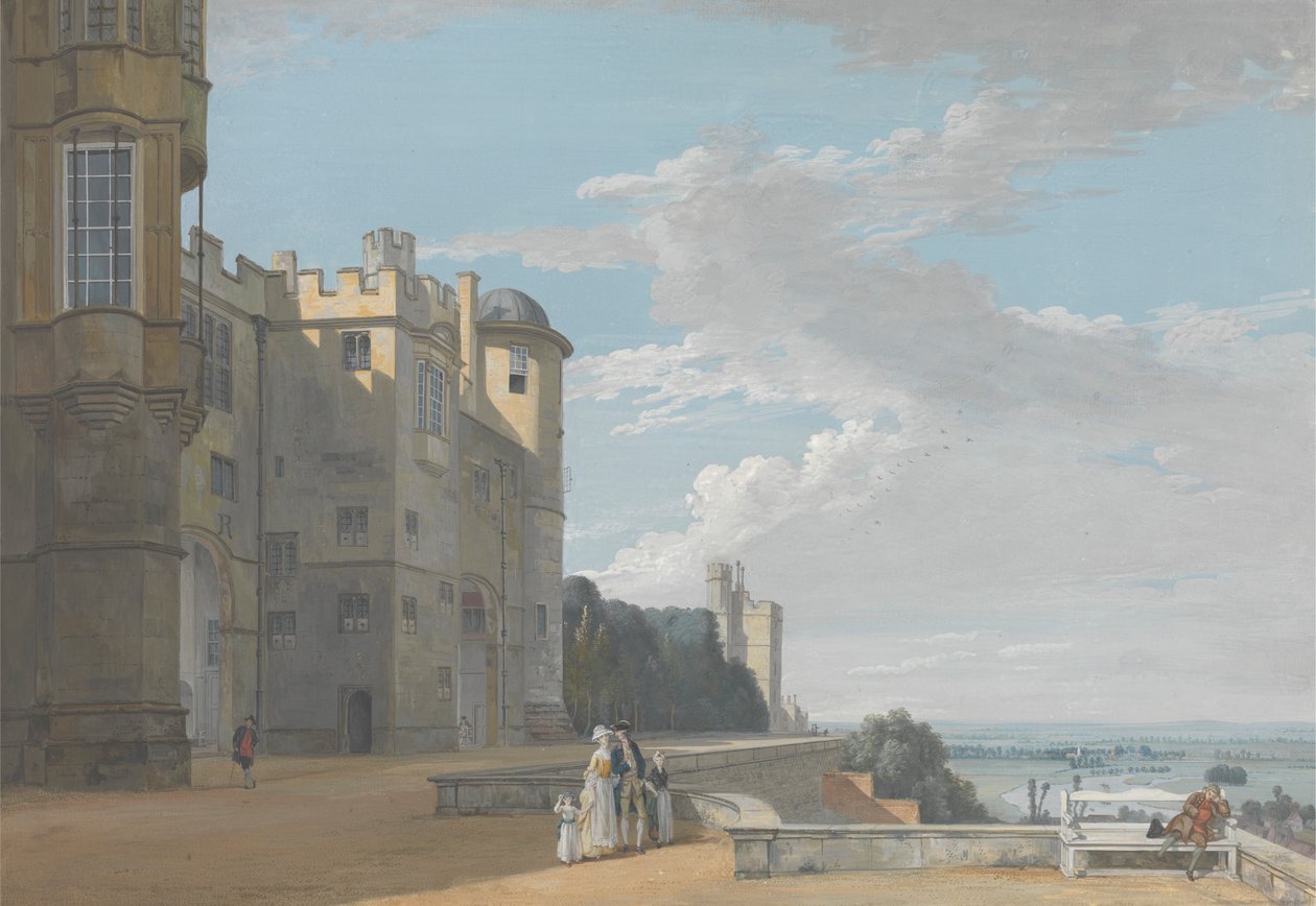 Terraza norte del castillo de Windsor, mirando al oeste de Paul Sandby