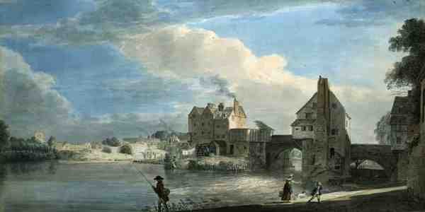 El Puente Viejo en Shrewsbury de Paul Sandby