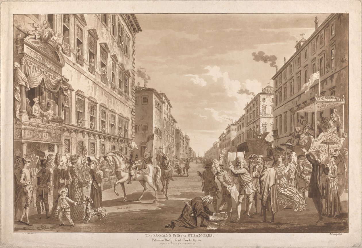 Los romanos, corteses con los extraños de Paul Sandby