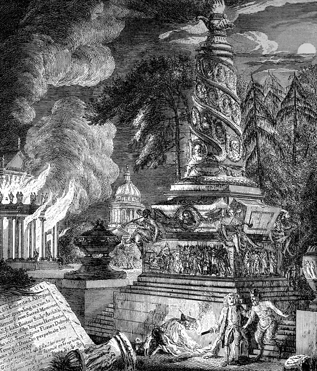 El incendio del Templo de Éfeso, 1753 de Paul Sandby