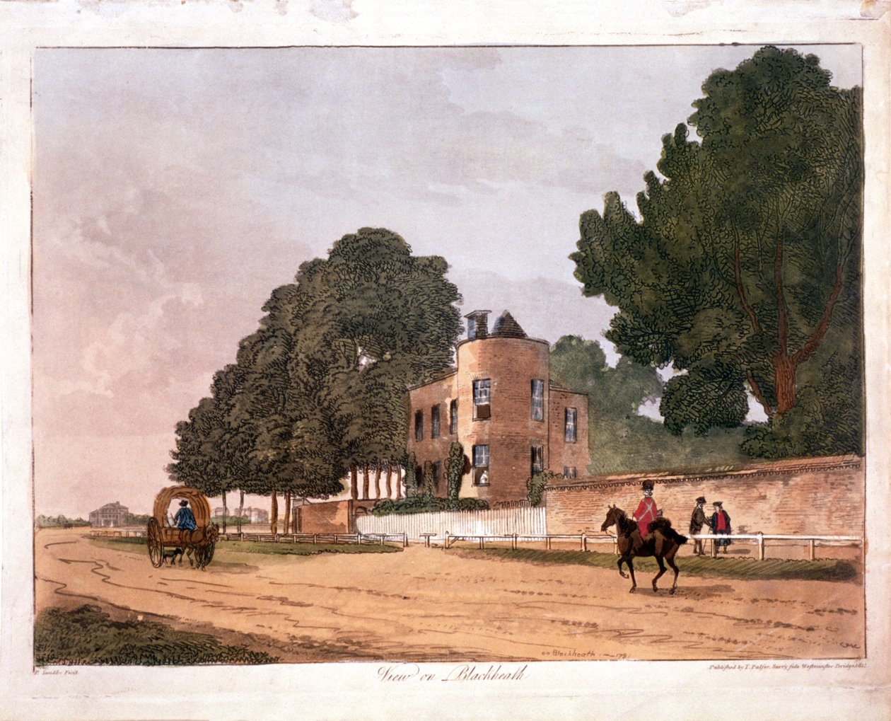 El pabellón sur en la Casa del Guardabosques, Greenwich, Londres, 1812 de Paul Sandby