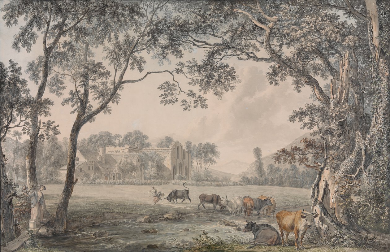 Abadía de Valle Crucis, Denbighshire, 1770-79 de Paul Sandby