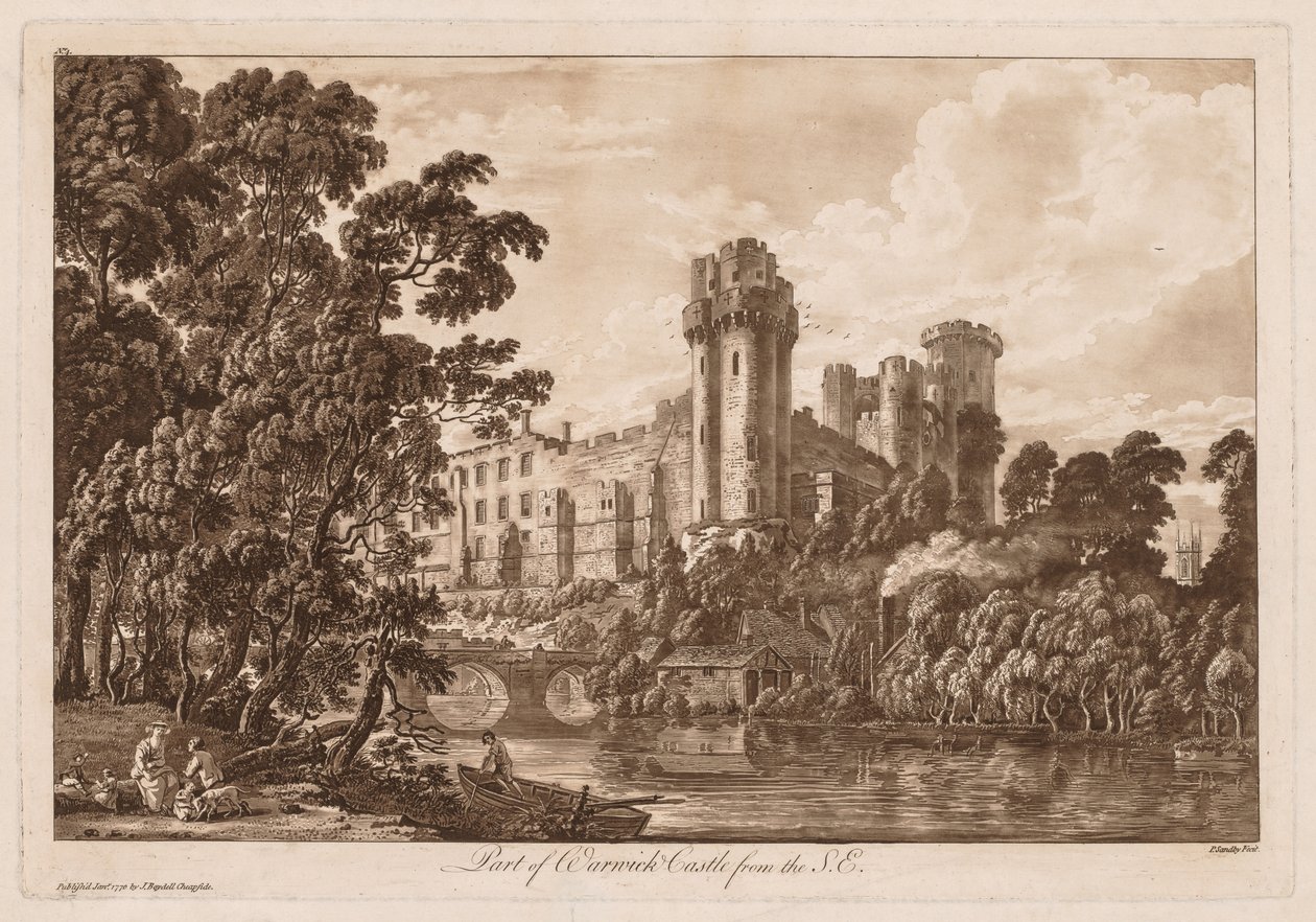 Views of Warwick Castle:  Part of Warwick Castle from the South East de Paul Sandby
