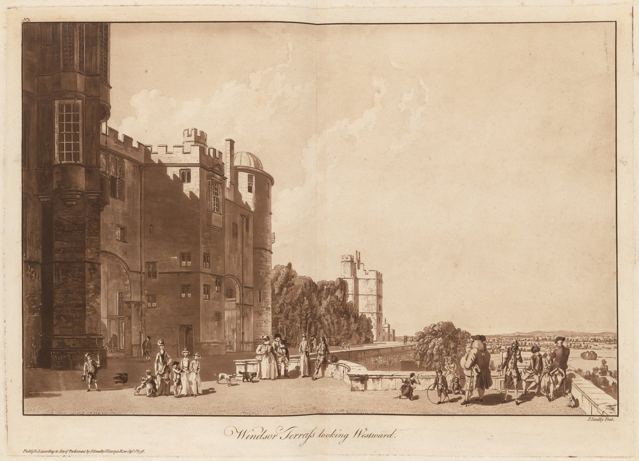 Terraza de Windsor mirando al Oeste de Paul Sandby