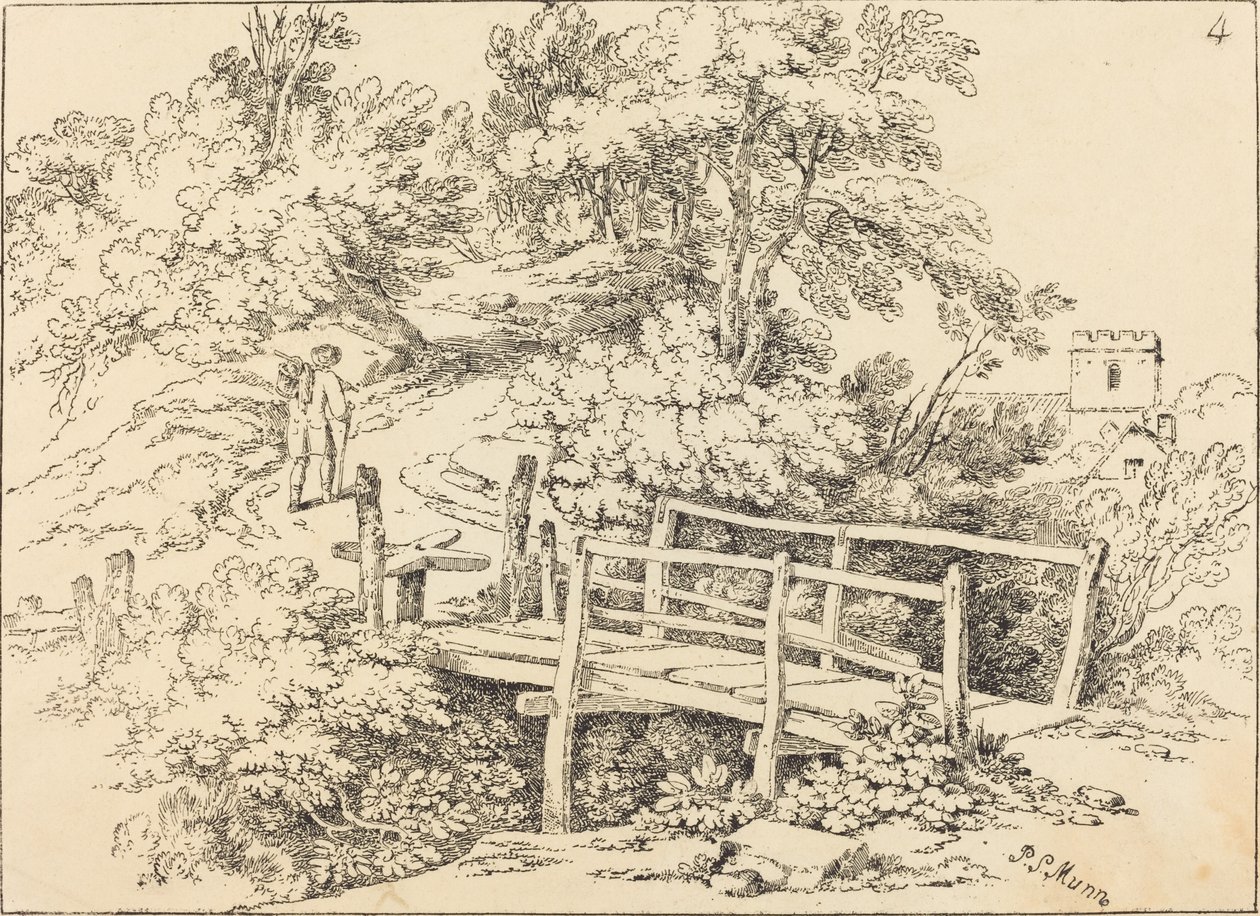 Puente de campo (El viajero) de Paul Sandby Munn