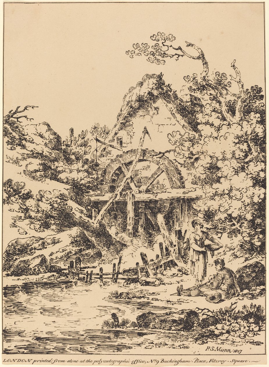 Viejo molino de agua de Paul Sandby Munn
