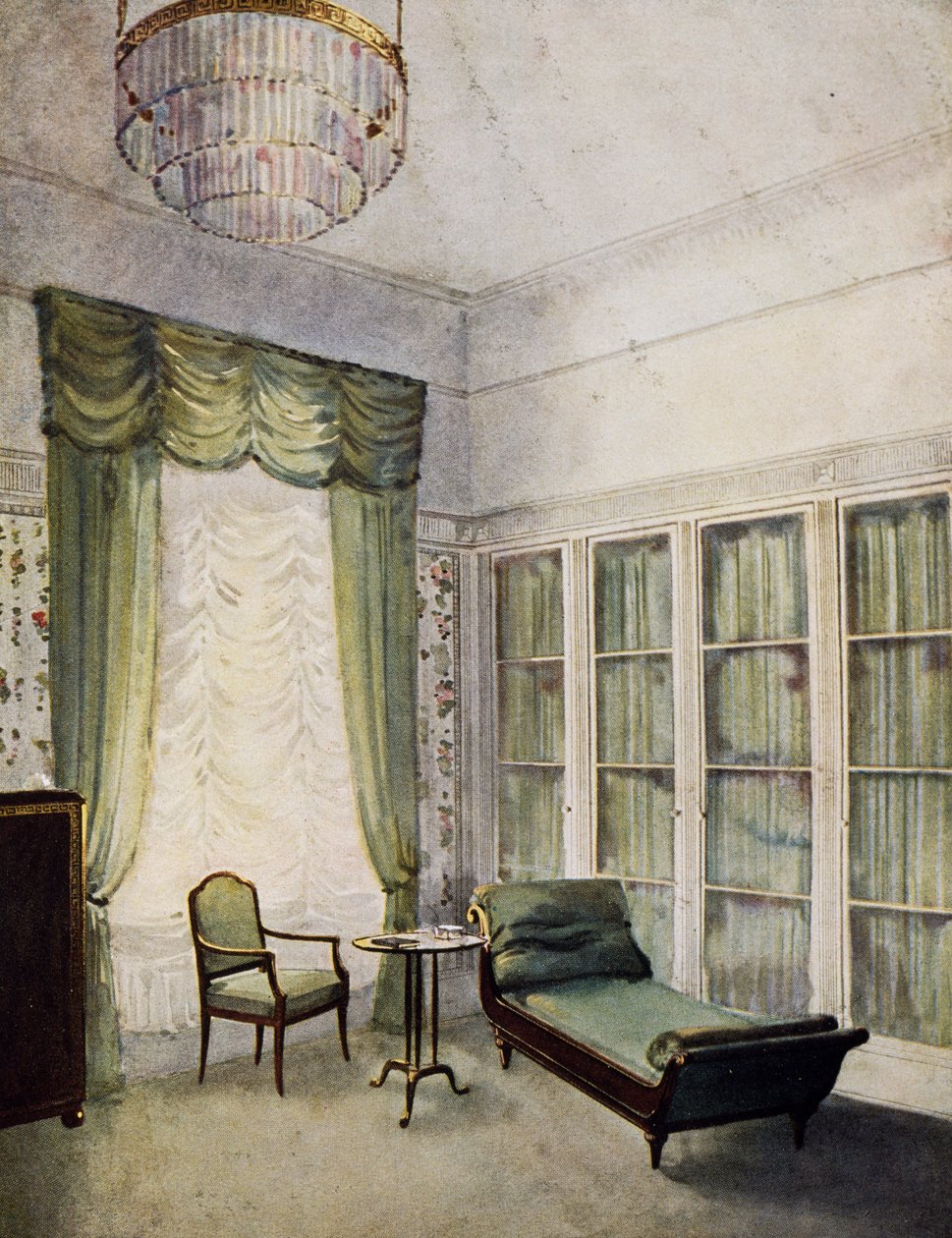 Sitting Area, principios del siglo XX, de Paul Schultze-Naumburg (acuarela) de Paul Schultze Naumburg