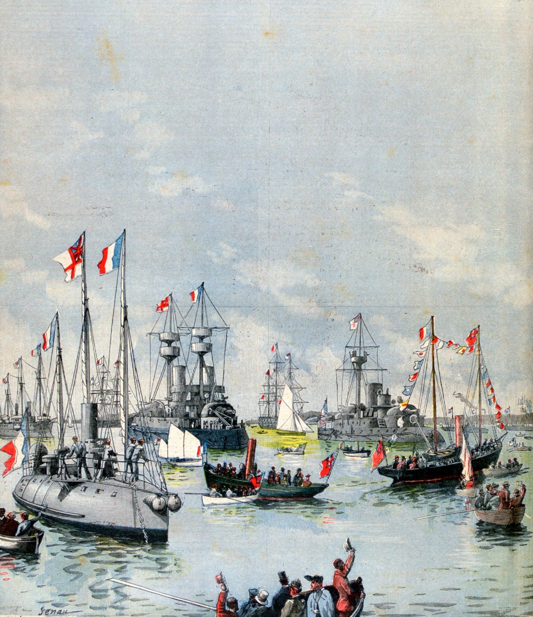 Flotilla Francesa en el Puerto de Portsmouth de Paul Senau