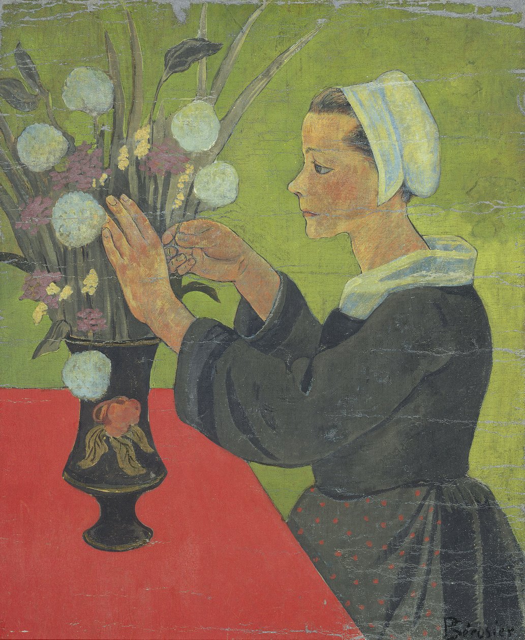 Bretona con ramo de flores (Huelgoat) de Paul Sérusier