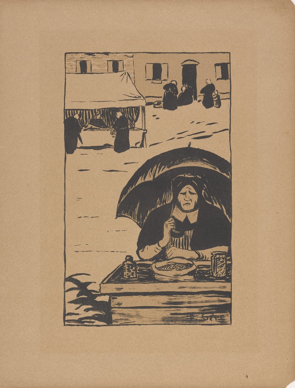 El vendedor ambulante 1895 (litografía en color) de Paul Sérusier