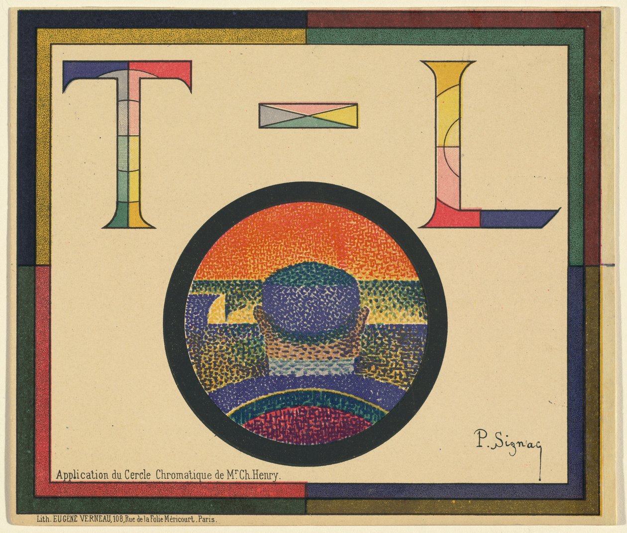 Aplicación del círculo cromático del Sr. Ch. Henry de Paul Signac
