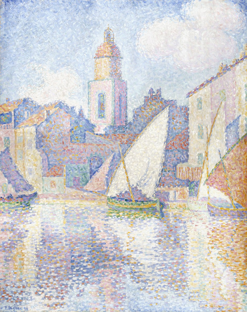 Campanario en Saint Tropez, 1896 de Paul Signac