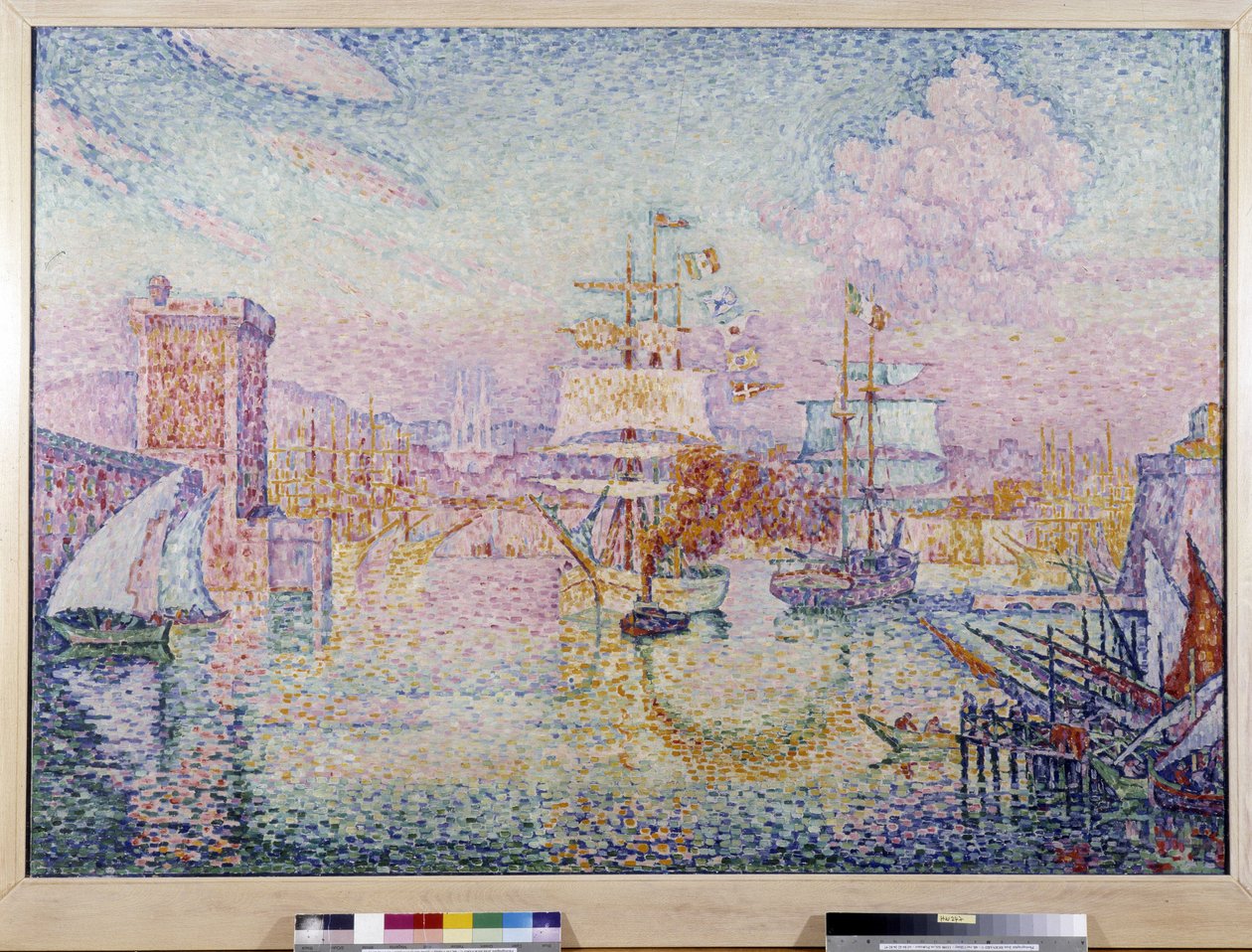 Entrada al puerto de Marsella. Pintura de Paul Signac (1895-1935) de Paul Signac