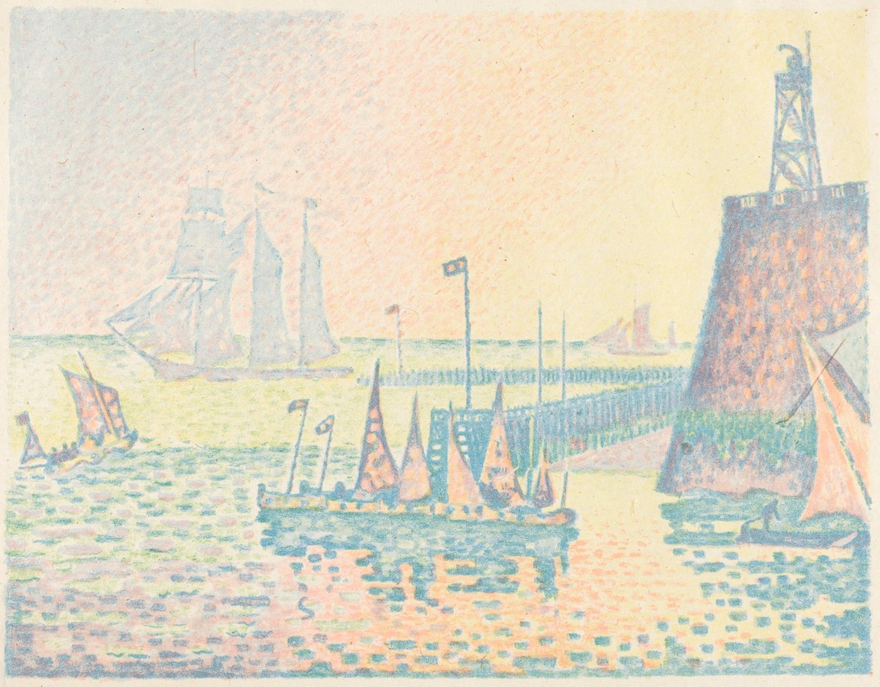 Evening (Por la noche) de Paul Signac