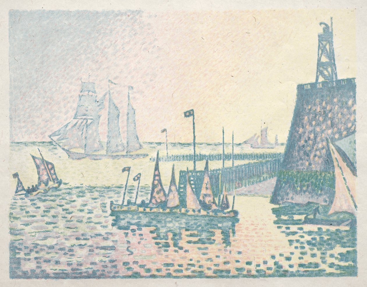 Tarde, el muelle en Vlissingen (1898) de Paul Signac