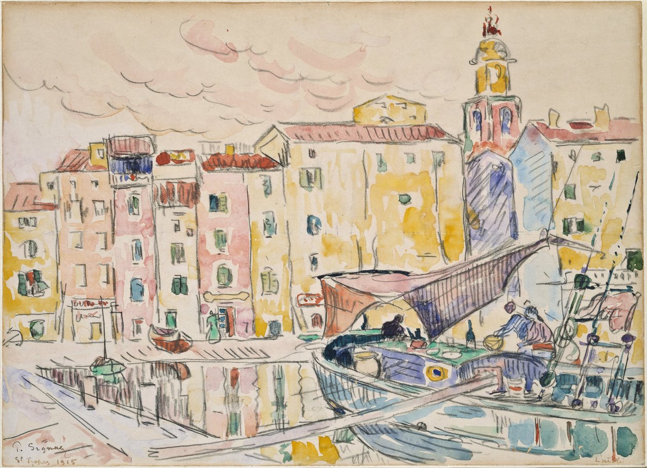 Desde el puerto de Saint-Tropez de Paul Signac