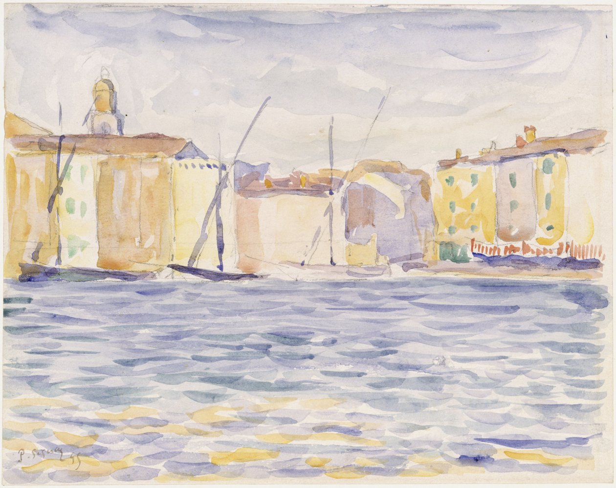 Casas en un embarcadero del Sur de Paul Signac