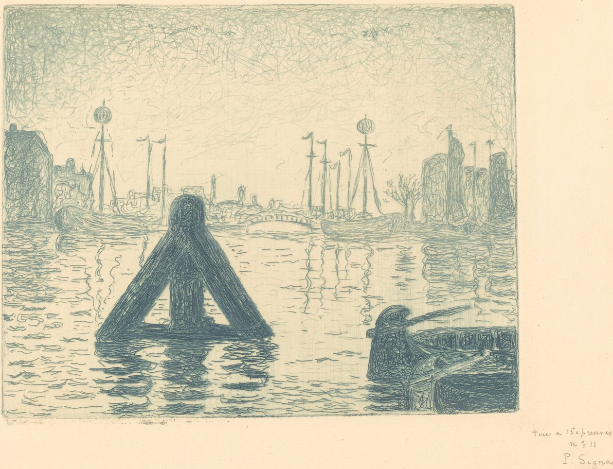 Puerto en Holanda - Flushing de Paul Signac