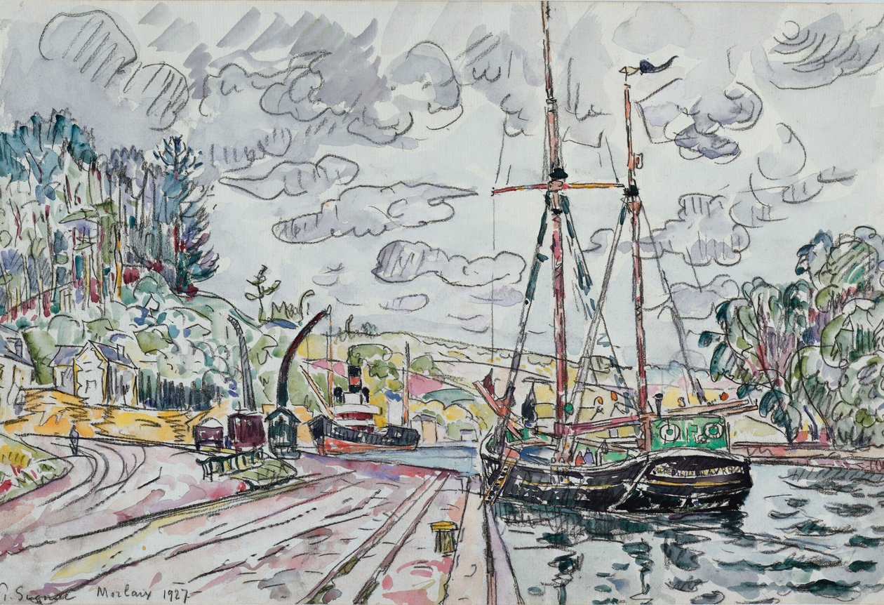 Paisaje en Pontrieux, 1927 de Paul Signac