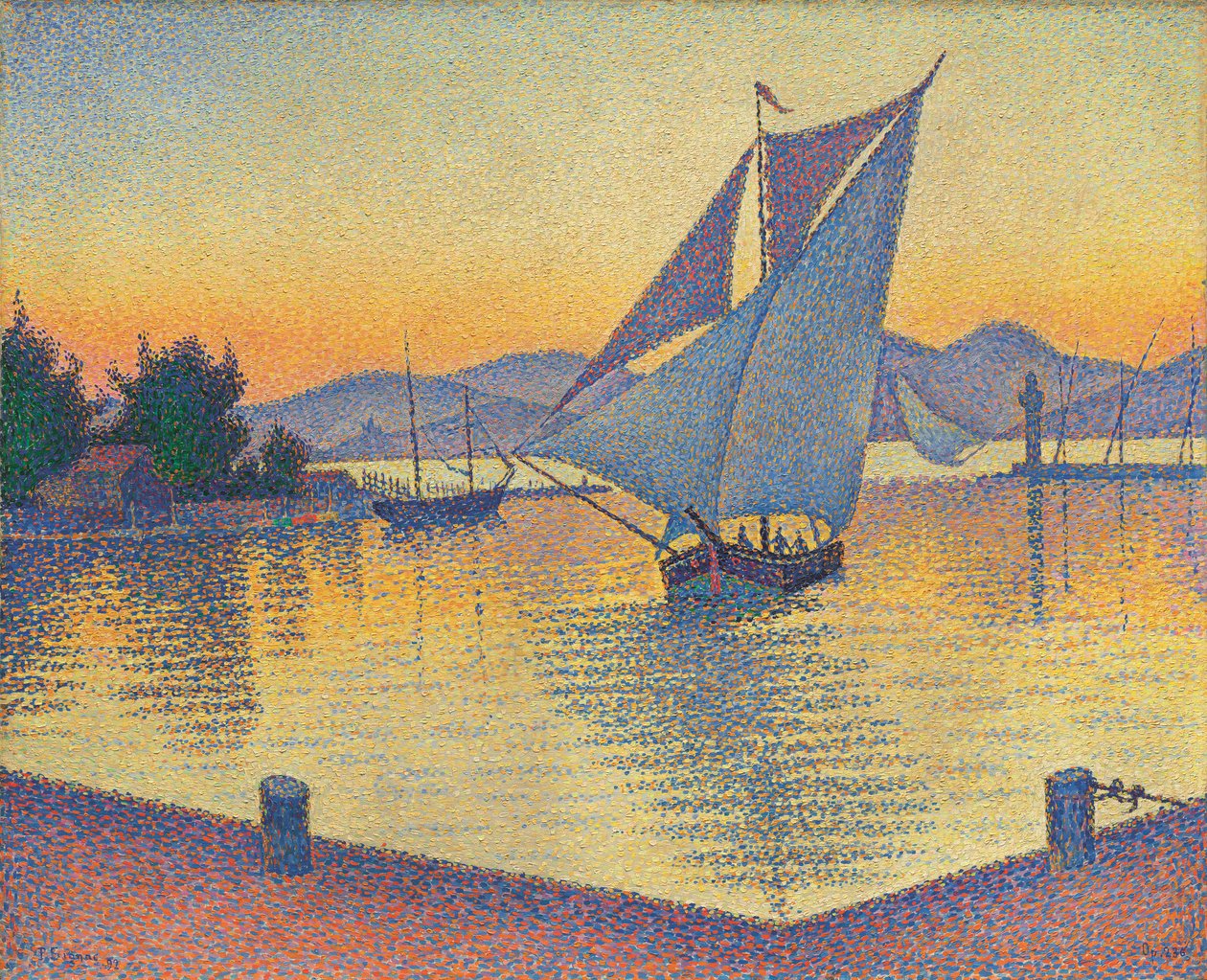 El puerto al atardecer, Opus 236 de Paul Signac