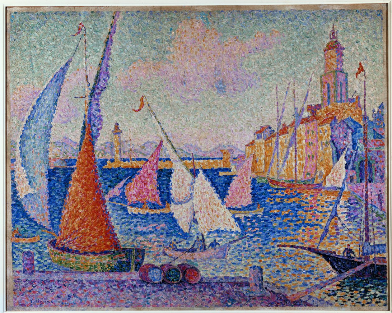 Le Quai. Tropez (óleo sobre lienzo) de Paul Signac