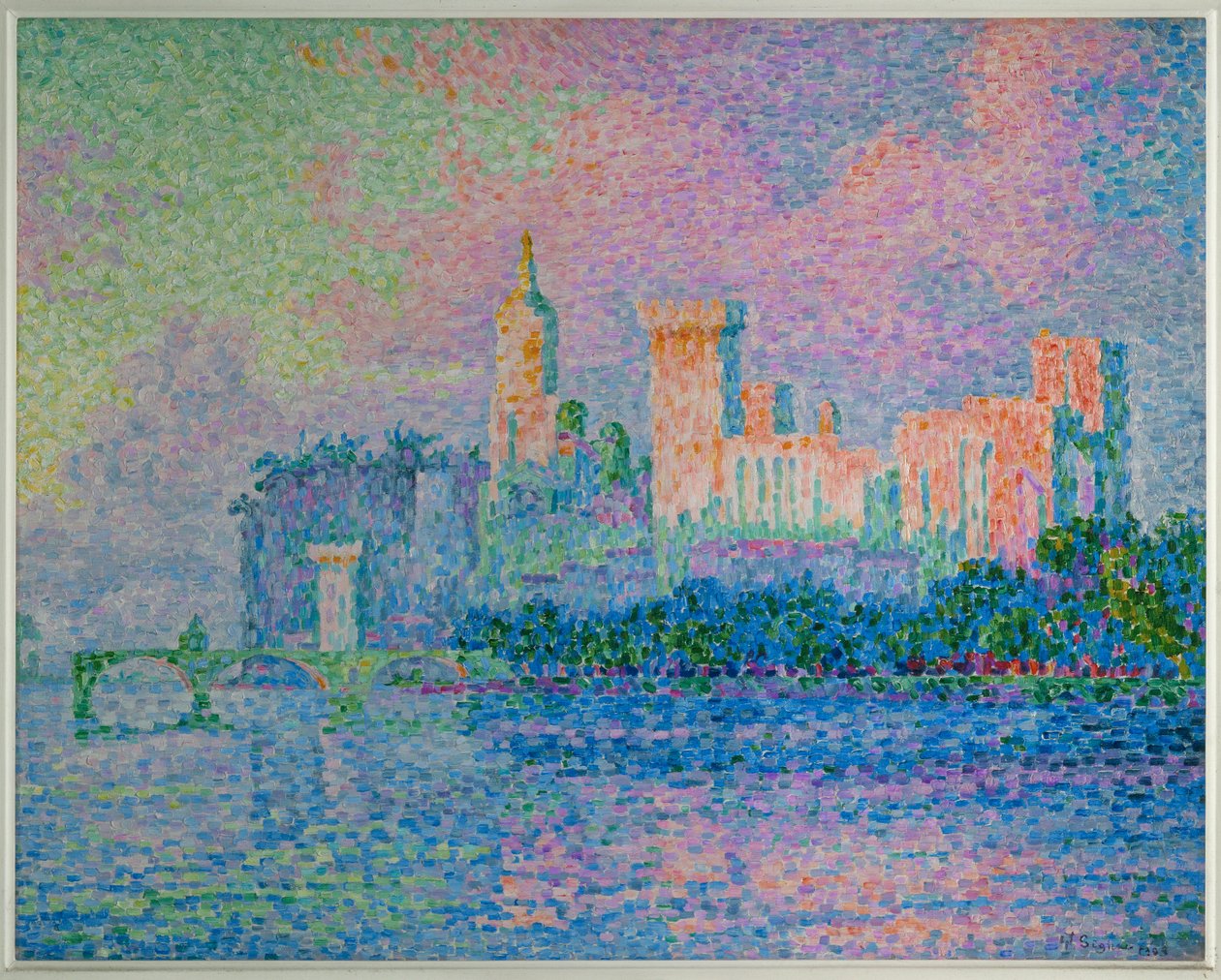 Le chateau des Papes, Avignon (pintura sobre lienzo) de Paul Signac