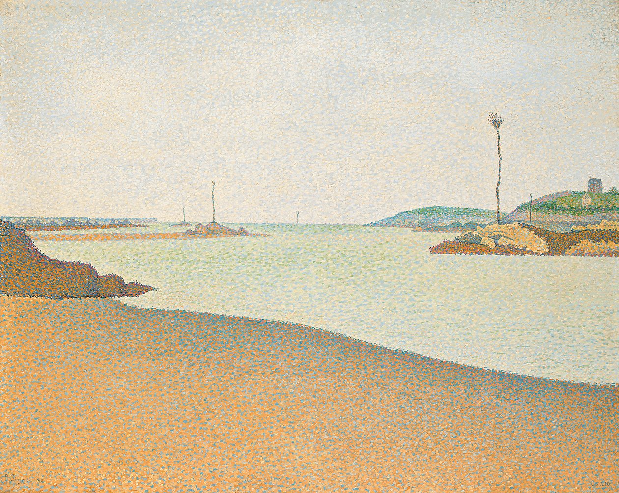 Las balizas, Saint-Briac, 1890 de Paul Signac