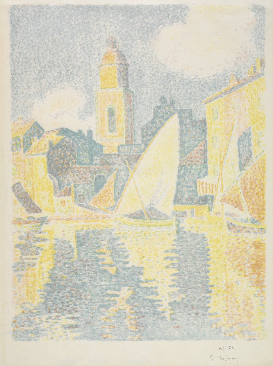 Saint-Tropez: El puerto, 1897-98 de Paul Signac