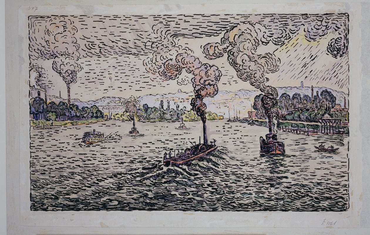 El Sena con vapores de Paul Signac