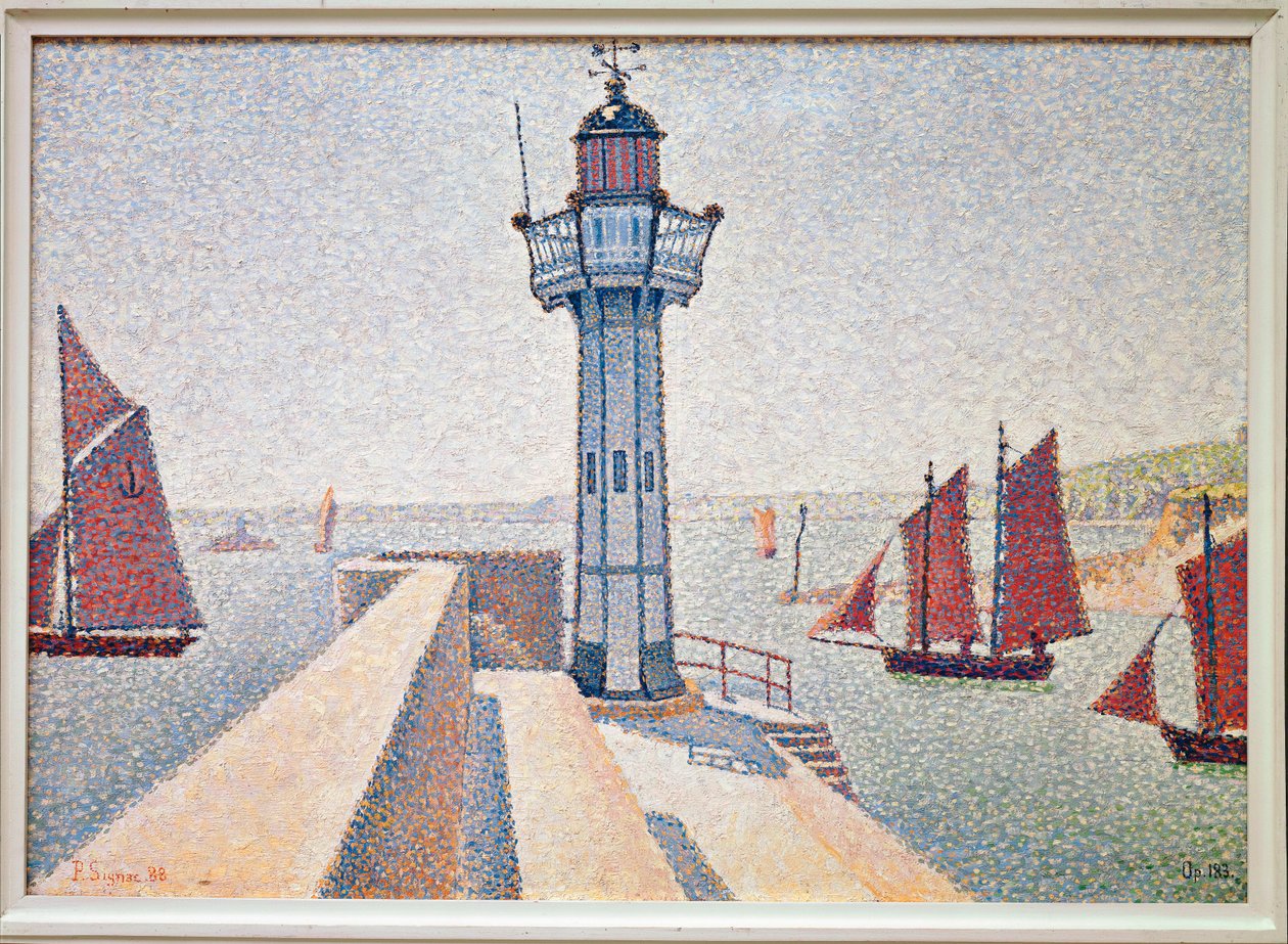 El faro de Portrieux (óleo sobre lienzo) de Paul Signac