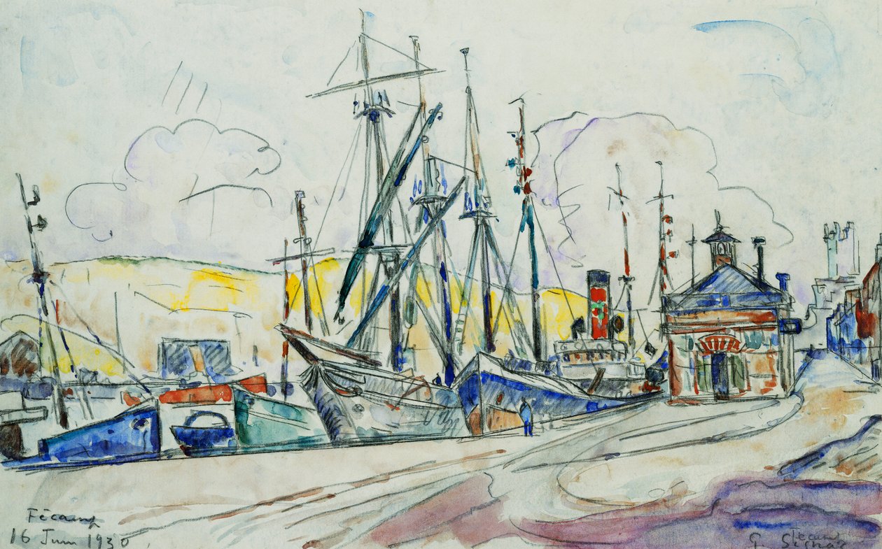 El puerto en Fecamp, 1930 de Paul Signac