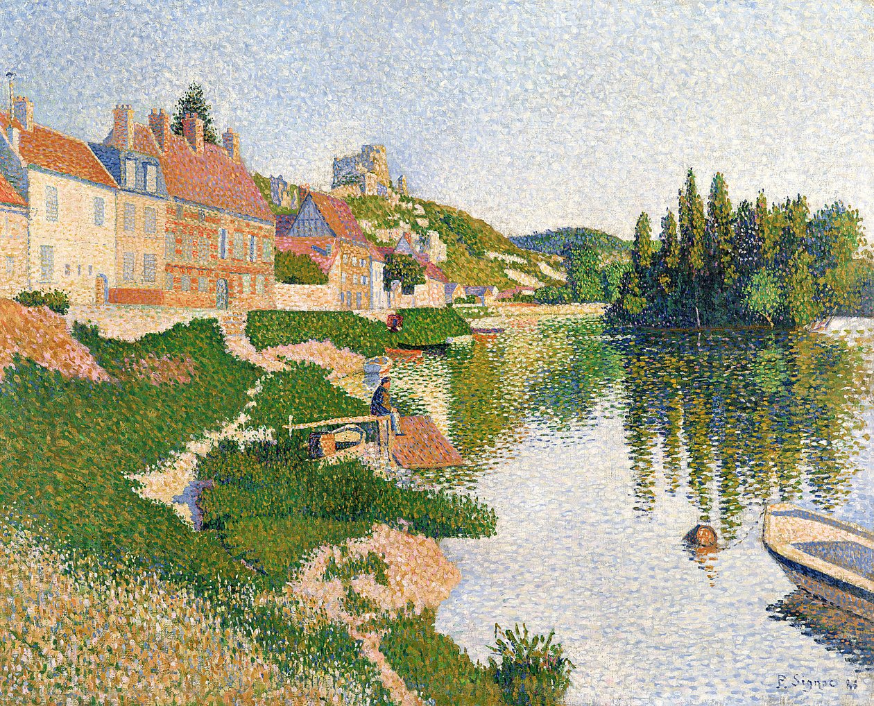 La orilla del río, Petit-Andely de Paul Signac