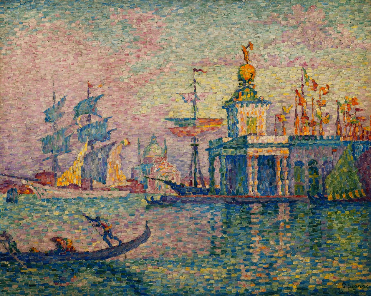 Venecia- La Aduana de Mar, 1908 de Paul Signac