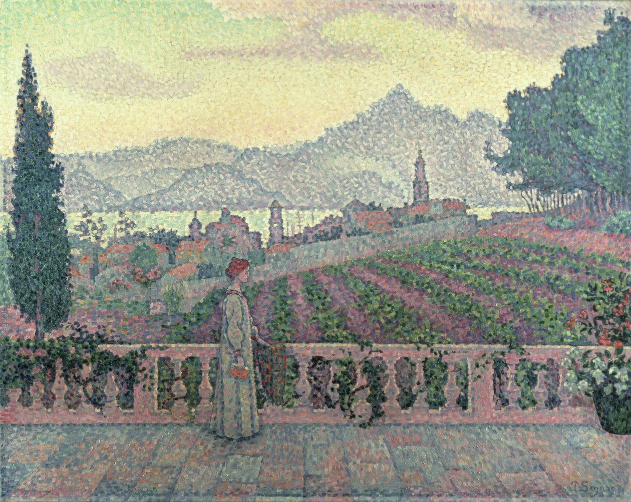 Mujer en la terraza, 1898 de Paul Signac