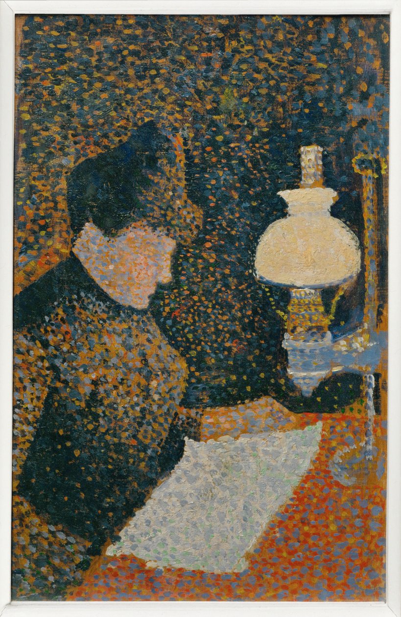 Mujer bajo la lámpara de Paul Signac