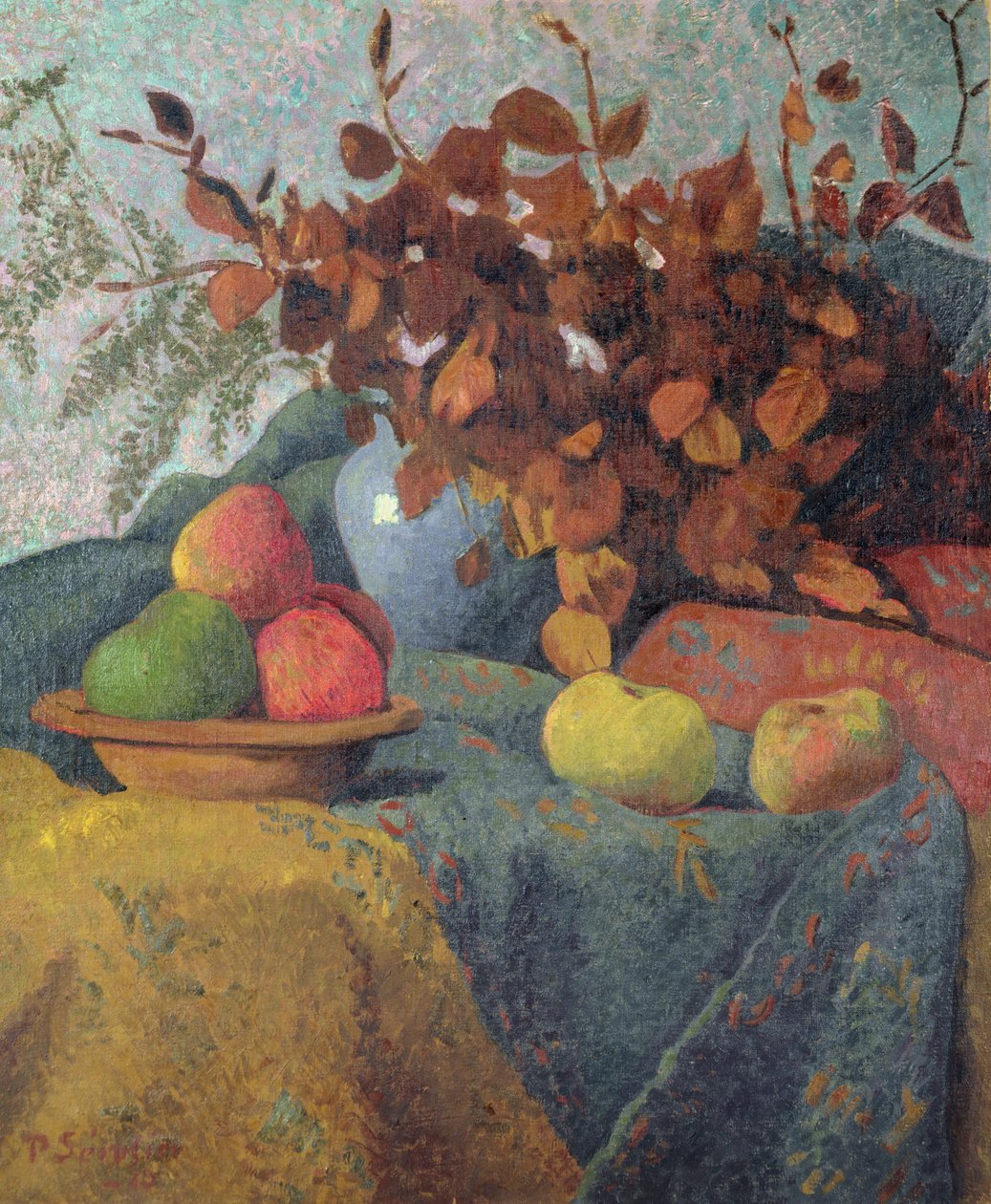 Naturaleza muerta de manzanas y hojas de otoño, 1910 de Paul Sérusier