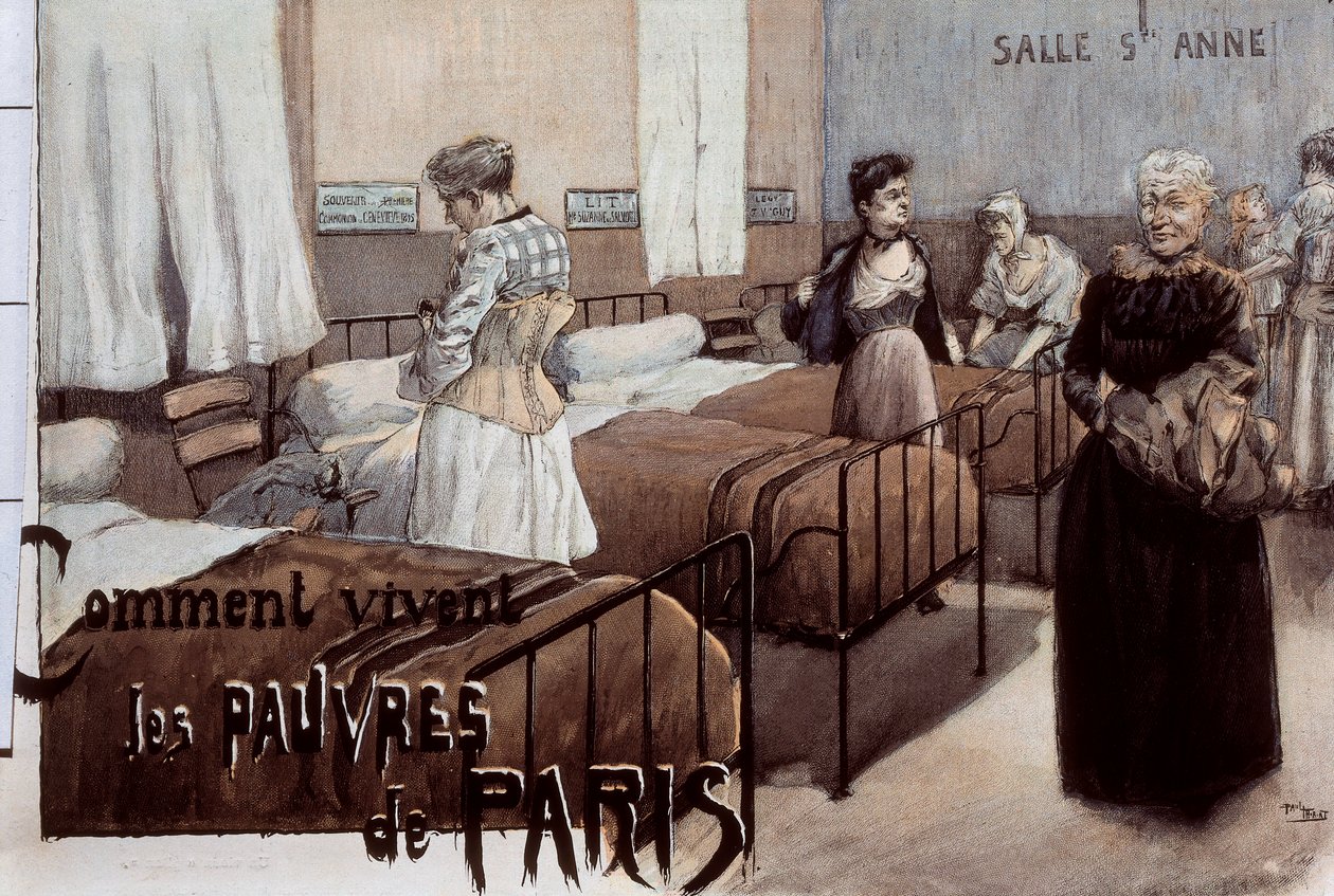 Los pobres de París, principios del siglo XX (dibujo) de Paul Thiriat
