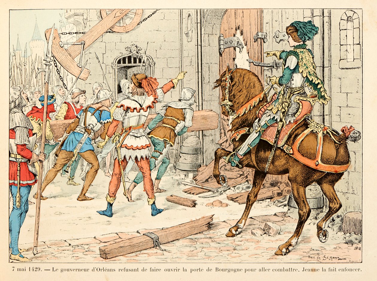 Ilustración del libro “Juana de Arco” de Théodore Cahu e ilustrado por Paul De Sémant (1855-1915): El 7 de mayo de Paul de Semant