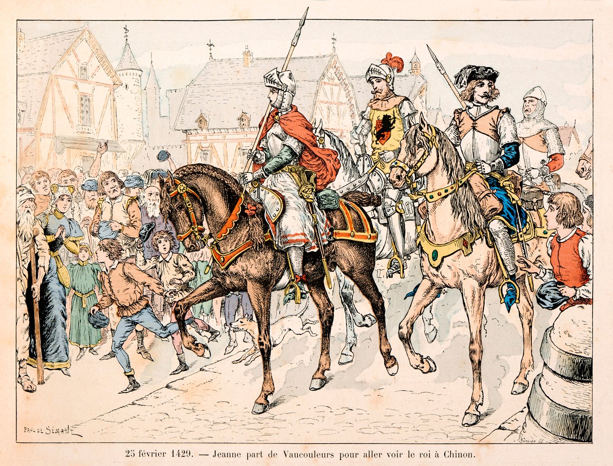 Ilustración tomada del libro “Juana de Arco” de Théodore Cahu e ilustrada por Paul De Sémant (1855-1915): El 25 de febrero de Paul de Semant